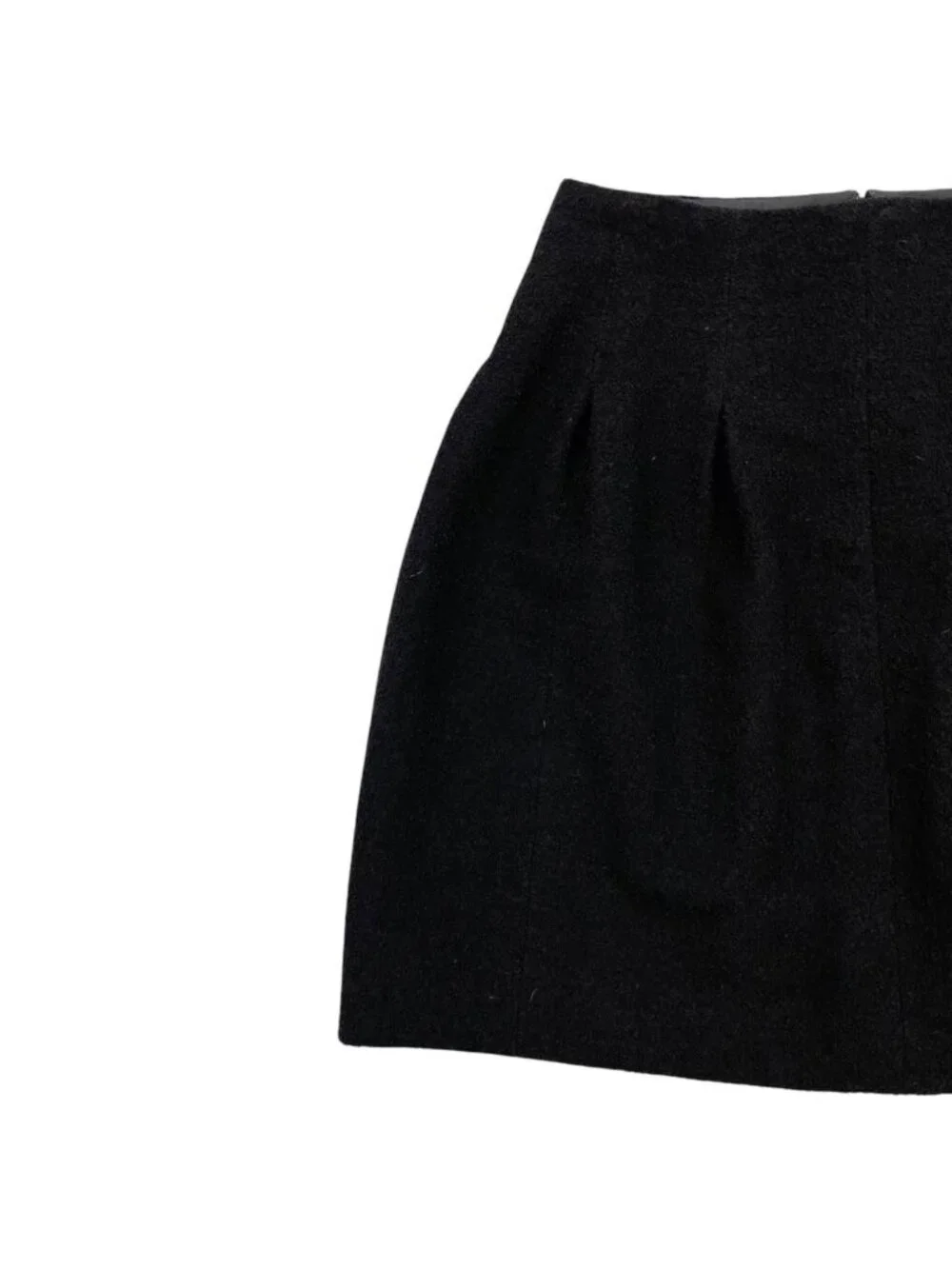Chanel Trapezoid Skirt CC Logo 36 Black